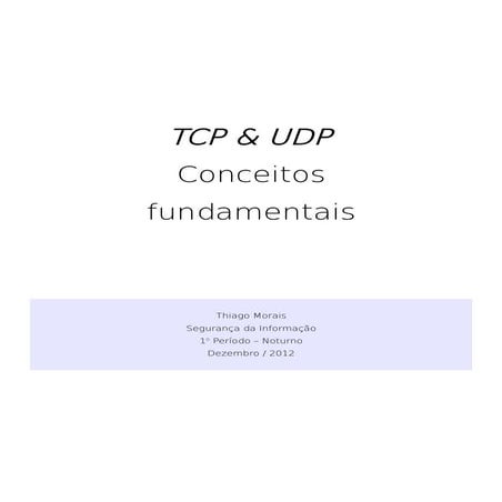 Tcp udp