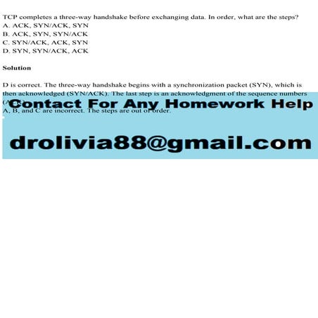 TCP completes a three-way handshake before exchanging data. In order.pdf