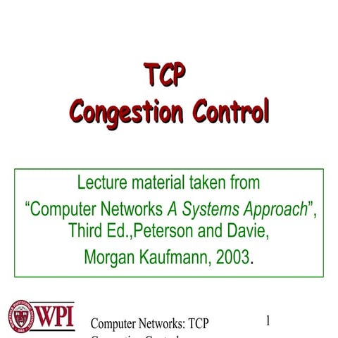 Tcp congestion control (1) | PPT