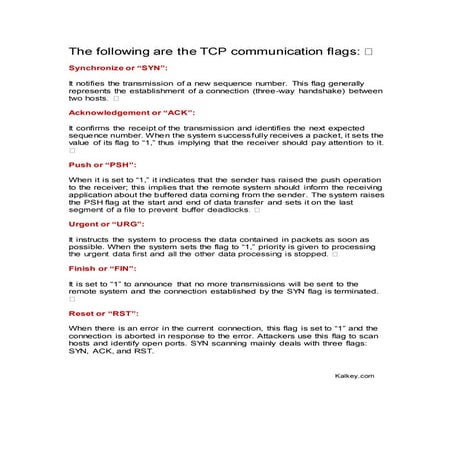 Tcp flags