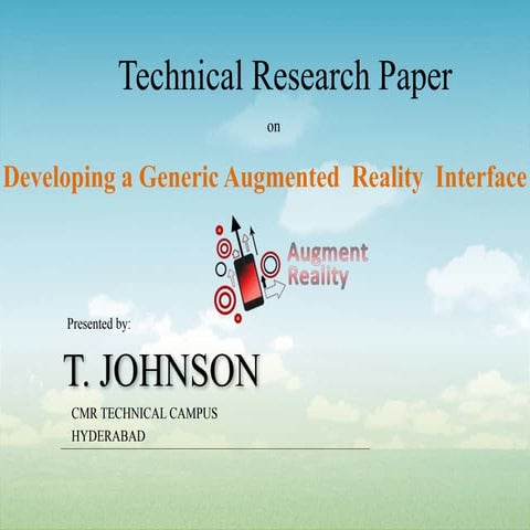 Augmented Reality - Wonderful Technology