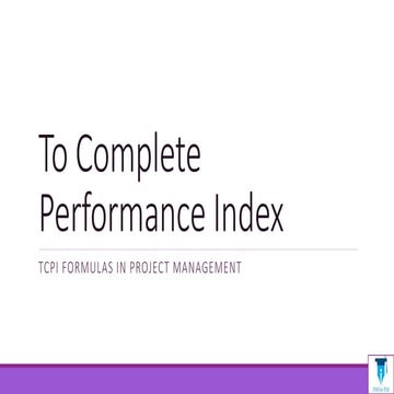 Learn The Right Way To Apply TCPI Formulas In Project Management