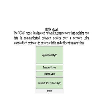 Comprehensive Overview of the TCP/IP Networking Model and Its Layers | PPTX