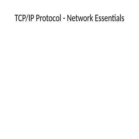 Comprehensive Overview of TCP/IP Protocol Suite and Network Essentials ...