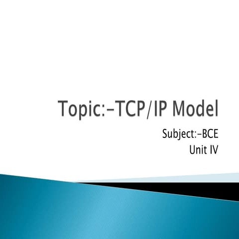 Tcp/ip model | PPTX