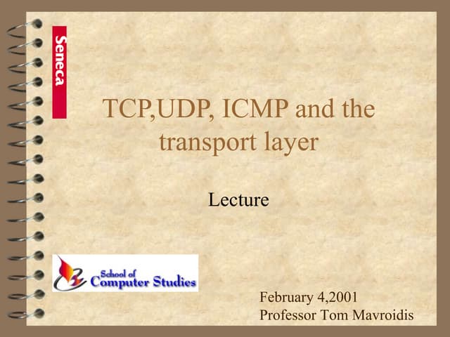 Tcp Udp Icmp And The Transport Layer