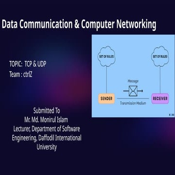 Reliable vs Fast: Understanding TCP and UDP Protocols | PPTX