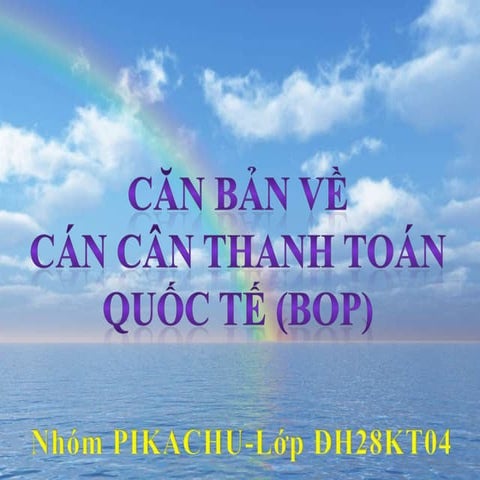 CÁN CÂN THANH TOÁN QUỐC TẾ
