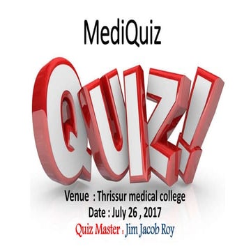 Mediquiz  , a Medical trivia Quiz