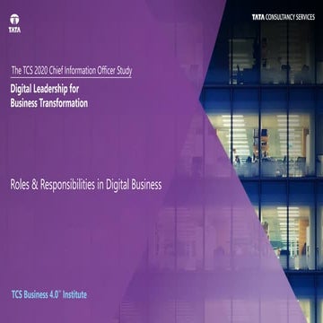 TCS 2020 CIO Study -  Roles & Responsibilities in Digital Business