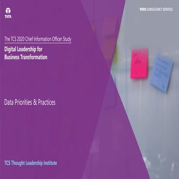 TCS 2020 CIO Study: Data Priorities & Practices