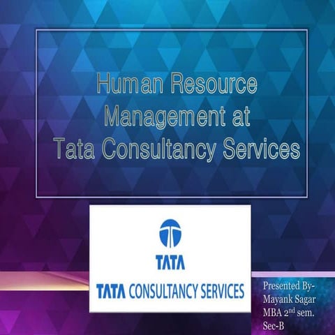 H.R management at TCS