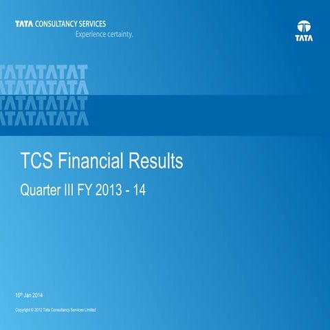 TCS Analysts Presentation Q3 FY 2013-14