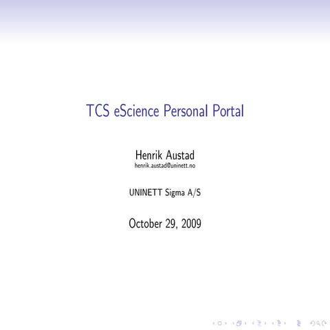 TCS eScience Portal - Confusa