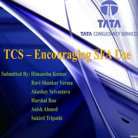 Tcs – encouraging sfa use crm
