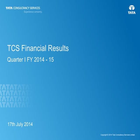 TCS Fact Sheet Q1 FY15
