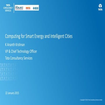 TCS Keynote: IT for smart sustainable energy