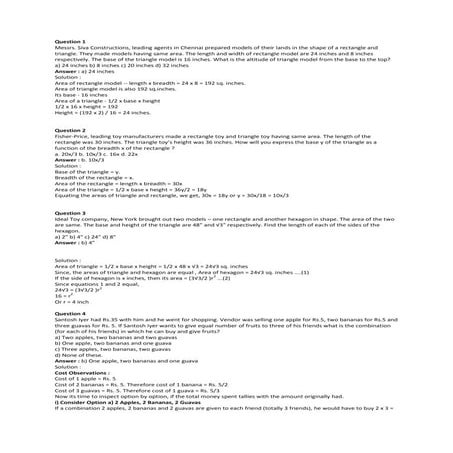 Tcs model question 1