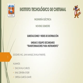 TRANSFORMADORES DE INSTRUMENTO