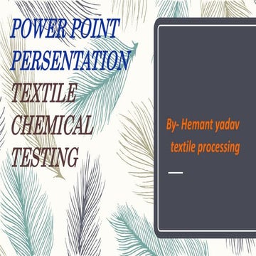 textile chemical testing