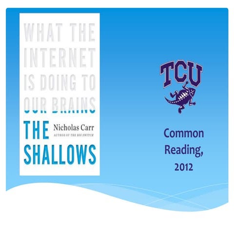 Tcu common reading, 2012