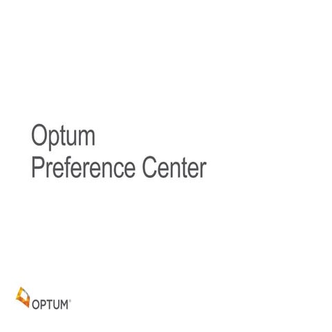 Optum Preference Center