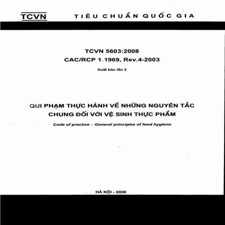 TIÊU CHUẨN QUỐC GIA TCVN 5603-2008 - Quy chuẩn thực hành về những nguyên tắc ...