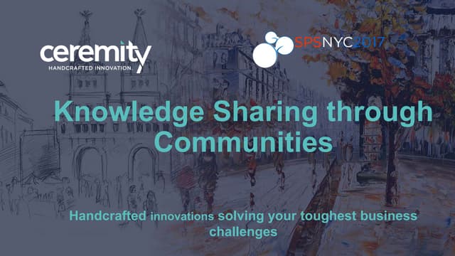 Knowledge sharing through communities spsnyc