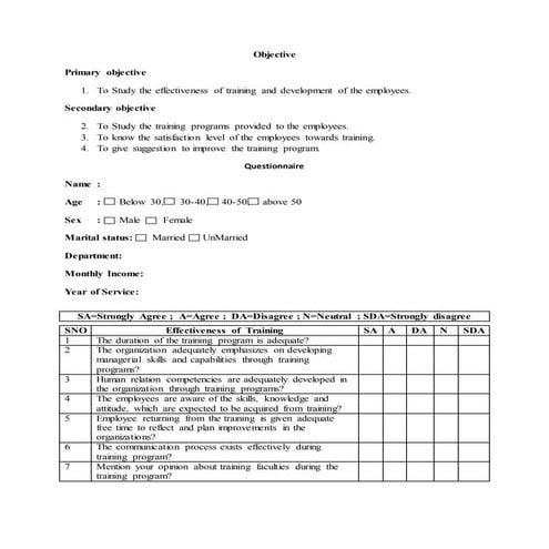 TRAINING & DEVELOPMENT