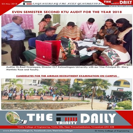 Trinity Daily 3rd May, 2018