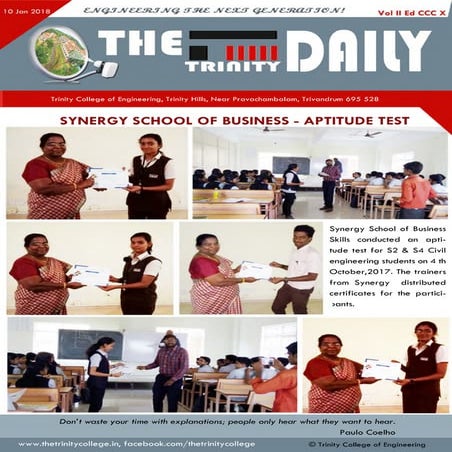 Trinity Daily Jan 10, 2018 | PDF