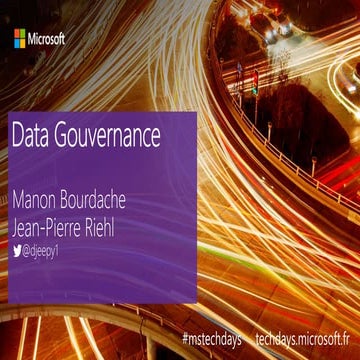TechDays 2015 - La gouvernance des données