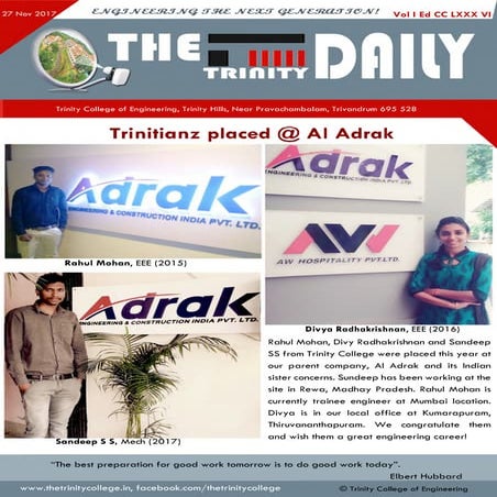 Trinity Daily Nov 27, 2017 | PDF