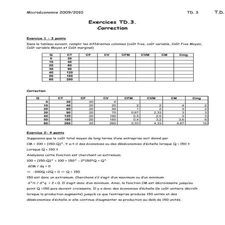 Td3 corrigé.micro ii | PDF