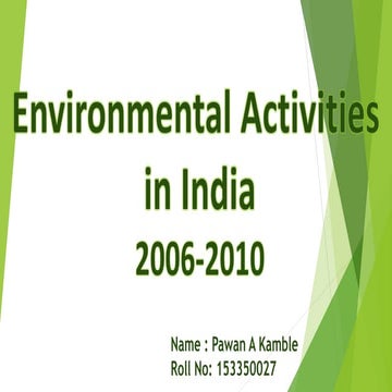 Environmental Activities In India 2006-2010