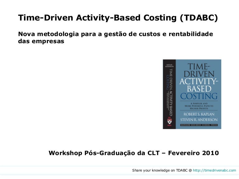 TimeDriven ActivityBased Costing (TDABC)
