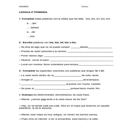 Tdah examen lengua adaptado