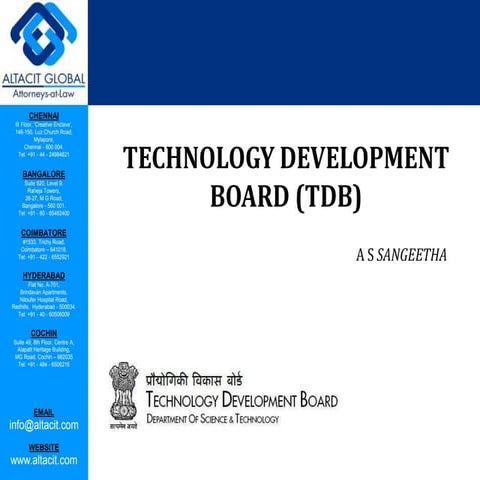 Technology Development Board | PPT