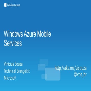 Windows Azure Mobile Services - TDC 2013 