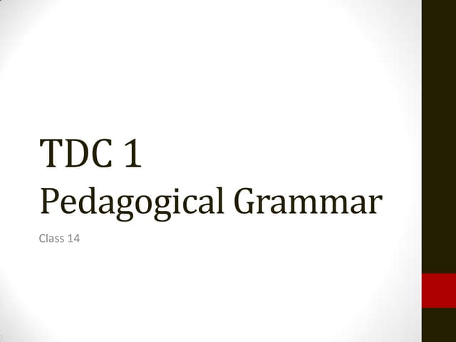 TDC 1 - Class 15