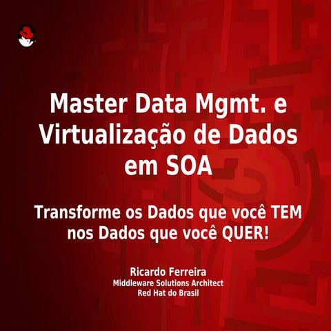 Master Data Management & Virtualização de Dados em SOA
