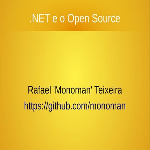TDC2014 .NET e o Open Source