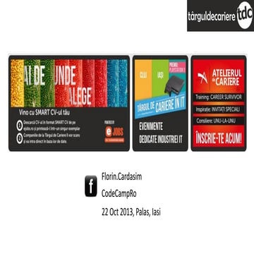 Targul de Cariere Iasi 22 Oct 2013- We Are Living in Amazing Times