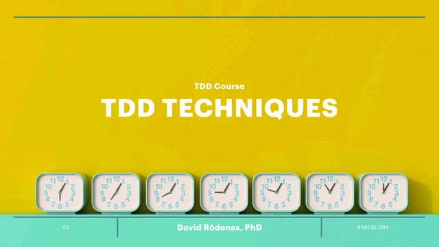 TDD CrashCourse Part3: TDD Techniques