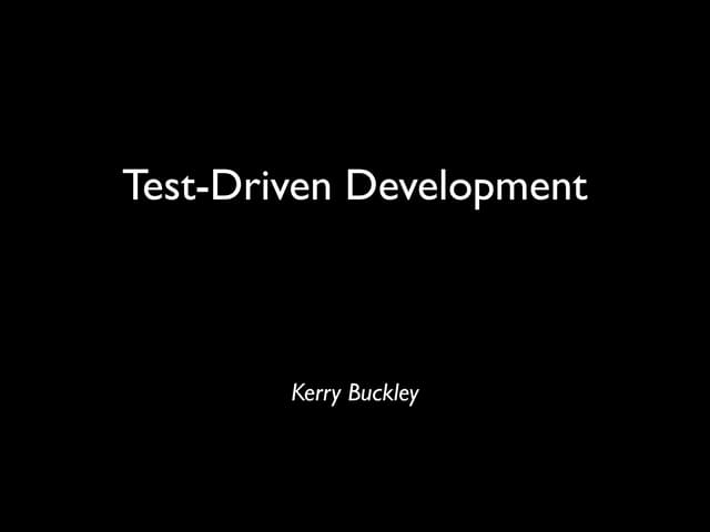 TDD