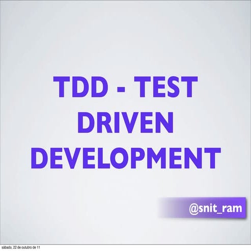 TDD - Test Driven Development