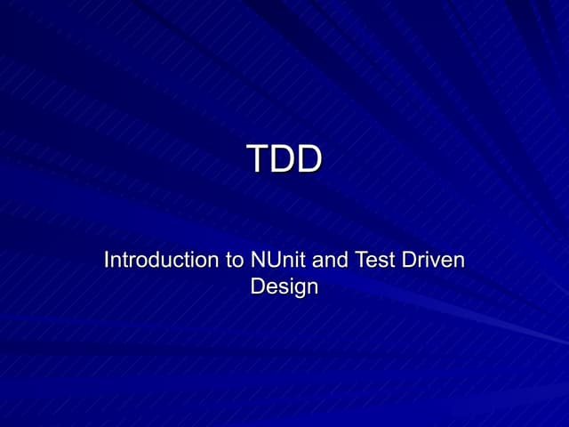 Tdd