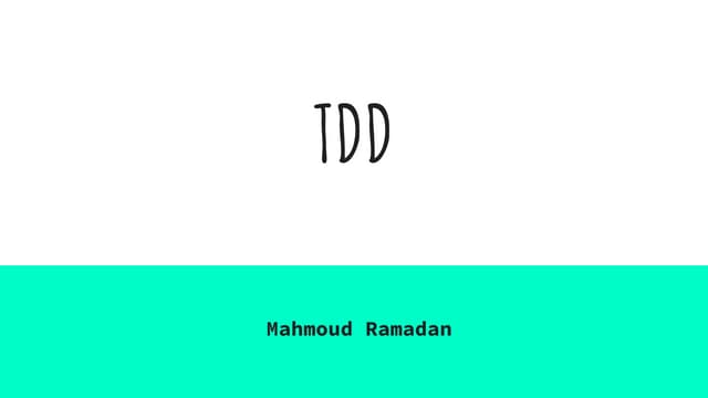 Tdd