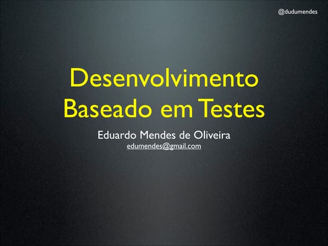 Introdução ao TDD