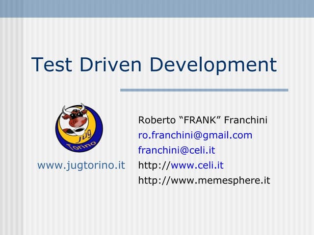 TDD -  una introduzione
